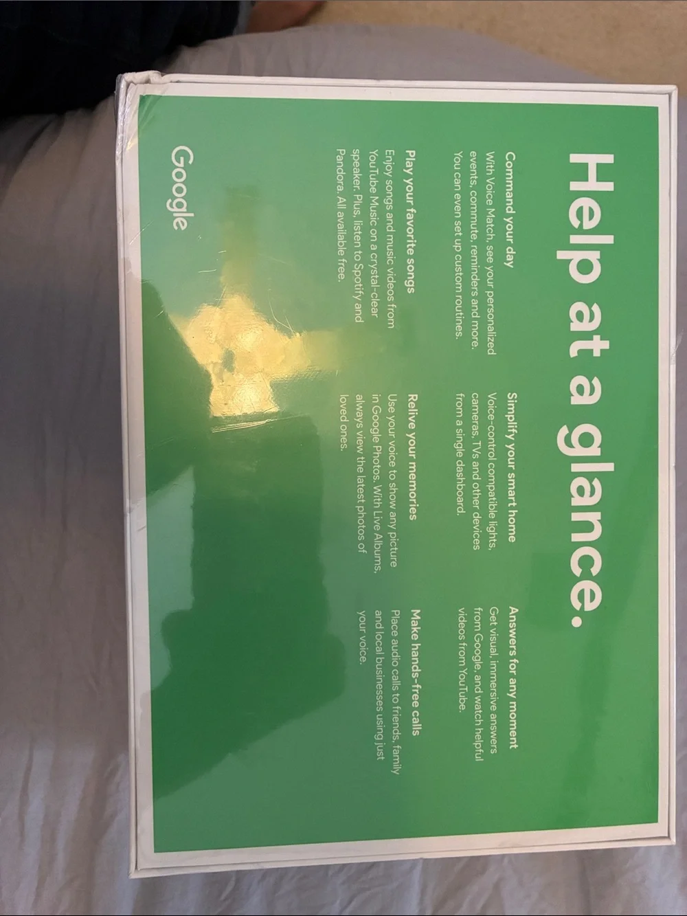Google Home Hub Smart Display in Chalk and Charcoal